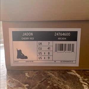 New worn Cherry Red Platform Doc Martens Size 9